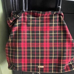 Aldo Red and Black Plaid Tote